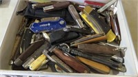 ALUM CASE OF 50 USED POCKET KNIVES