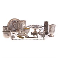 A collection of misc. sterling table articles