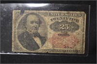 1874 25 Cent Fractional currency