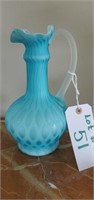 Beautiful blue blown glass pitcher