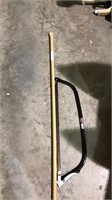 72 inch spring pressure rod & 30 inch bow saw,