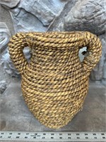 12” Clay rope pottery vase