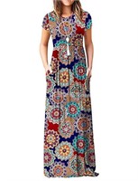 P3686  Shermie Floral Maxi Dress, 2XL