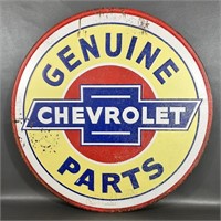 "Genuine Chevrolet Parts" Embossed Metal Sign