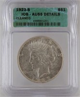 Liberty silver Peace Dollar 1923 - ICG AU55