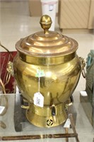 Brass Hot Water Asian Samovar with Copper Top