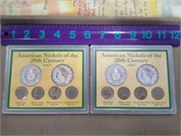 Two American Nickels of the 20th Century Sets