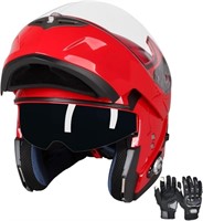 Bluetooth Integrated Motorcycle Helmet Dual - Larg