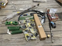 JD parts, hyd hoses, etc
