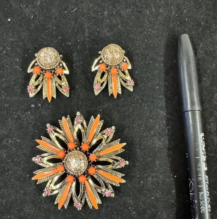 Vintage Brooch & Earrings