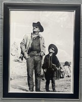 John Wayne & Son On Movie Site Framed Print