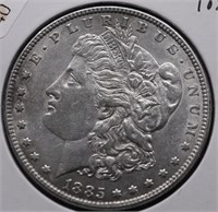 1885 MORGAN DOLLAR AU
