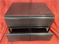Pair of matching VHS tape storage cases. Each