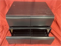 Pair of matching VHS tape storage cases. Each