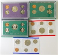 1993, 1994, 1998 US Mint 5 Coin Proof Sets (3)