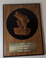 1985 Blythe's Fishing contest trophy.