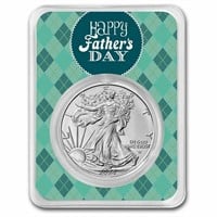 2024 1 Oz Silver Eagle Happy Father's Day Argyle