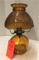 Amber glass oil lamp