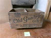 Vintage wood crate old Gentry Gin
