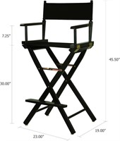 Casual Home 30-Inch Director Chair Black Frame,