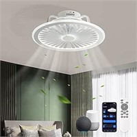 CHANFOK Smart Led Ceiling Fan With Alexa,Flush