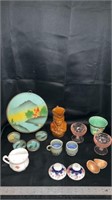 Various vintage glass wares