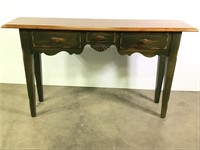 Painted Country Pine 3 Drawer Sofa Table