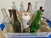 Large Lot of 19 Vintage Soda and Beer Bottles