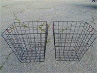 Two Matching Black Wire Hampers
