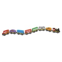 Melissa & Doug Wooden Train Cars (8 pcs)Magnetic T