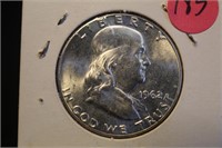 1962 Uncirculated Franklin Silver Half Dollar