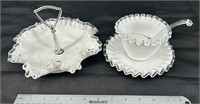 Fenton Silvercrest Tid Bit Tray and Mayo Set