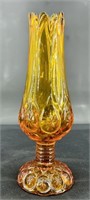 LE Smith Moon & Star Amber Swung Vase UV REACTIVE