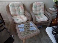 4 PIECE WICKER SET