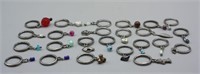 S: LARGE LOT OF CHARM RINGS - ASST. SIZES