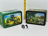 2 John Deere Tins