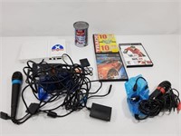 Console PS2 jeux ,fils manettes ,micro,