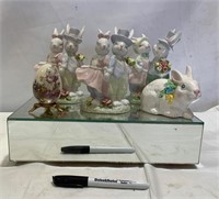 Porcelain Egg & Bunny & Glass Box