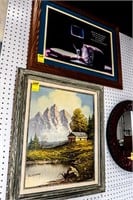 Jesus of Nazareth Picture and Mountain Cabin Oil