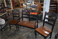 Two Chairs & One Bench Seat. Match Table  Lot 13
