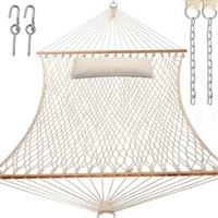 Cotton Rope Hammock with Chains and Hooks