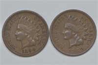 1889 and 1890 Indian Head Cents