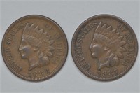 1887 and 1888 Indian Head Cents