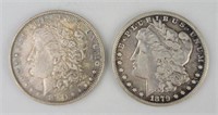 1879 & 1879-S 90% Silver Morgan Dollars.