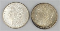 1901-O & 1902-O 90% Silver Morgan Dollars.