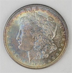 1885 90% Silver Morgan Dollar.