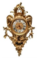 Lerolle Freres Gilt Bronze Cartel Clock c. 1870