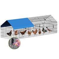 INJOPEXI Metal Chicken Coop 130"×40"×39" Chicken R