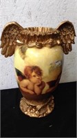 Decorative cherub vase