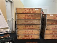 Lot Of 6 Vintage Davis Pies Crates